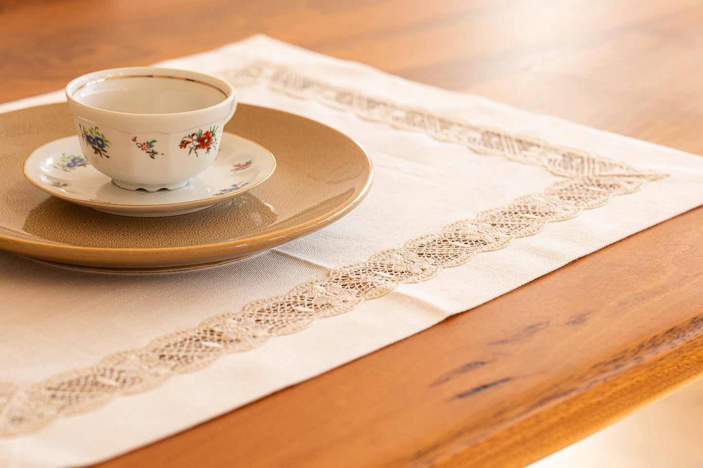 Individual em Linho Renda Margarida